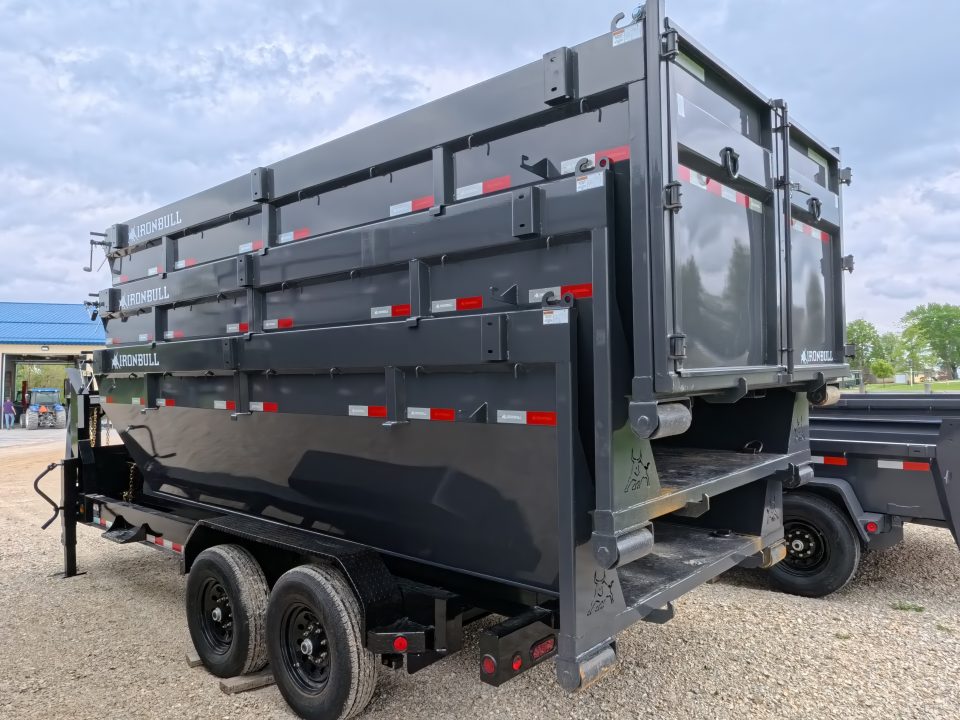New 2026 Iron Bull 83 x 16 DBG Roll-Off Gooseneck Dump Trailer, 14K GVWR ,Compatible with up to 3 Roll- Off Bins