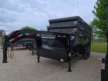 New 2026 Iron Bull 83 x 16 DBG Roll-Off Gooseneck Dump Trailer, 14K GVWR ,Compatible with up to 3 Roll- Off Bins