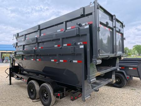 New 2026 Iron Bull 83 x 16 DBG Roll-Off Gooseneck Dump Trailer, 14K GVWR ,Compatible with up to 3 Roll- Off Bins