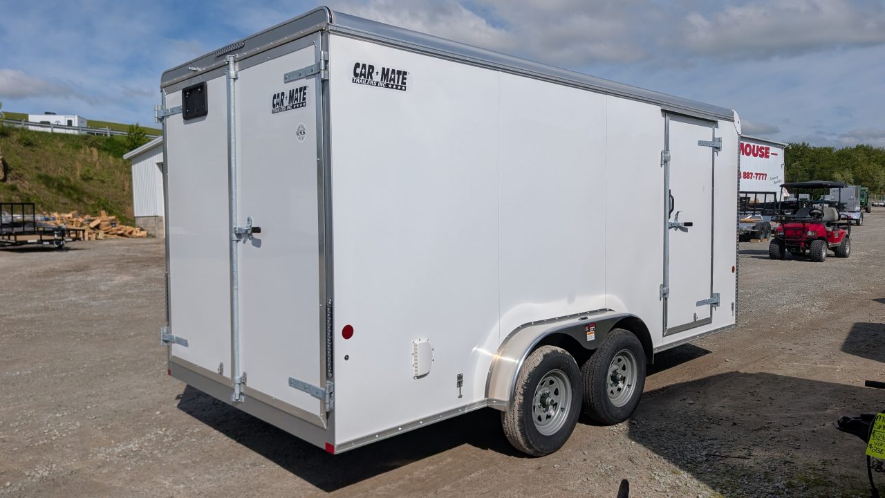 New 2026 Car Mate 7x16 HD Custom Cargo Trailer w/ Barn Doors