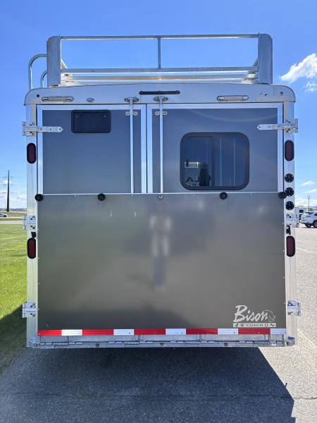 Used 2015 Bison Trailers 3H 10'LQ Horse Trailer