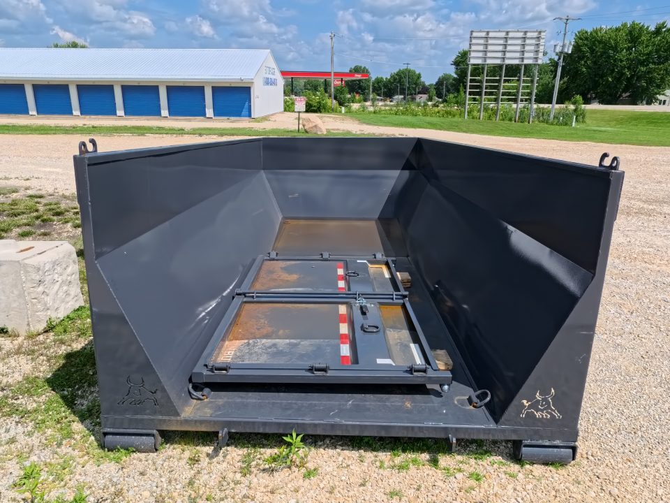 New 2026 Iron Bull 83 x 16 Roll-Off Bin Dump Bin - Gray