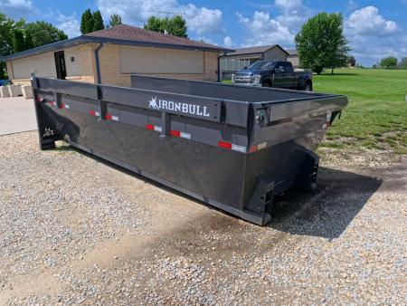 New 2026 Iron Bull 83 x 16 Roll-Off Bin Dump Bin - Gray