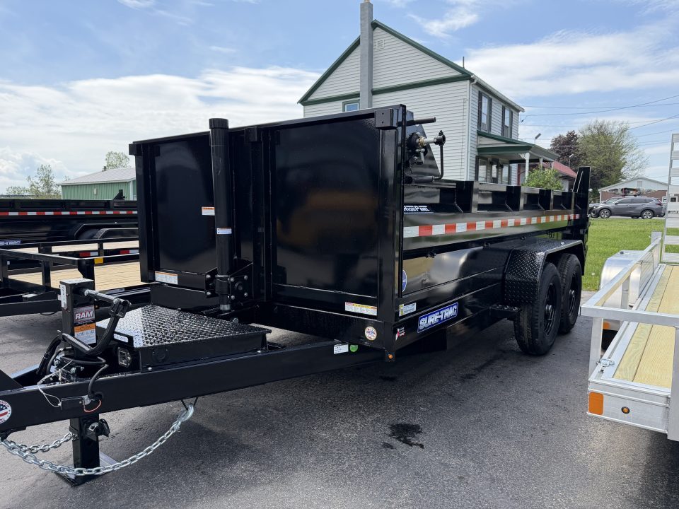 New 2026 Sure-Trac 7X14 HD Low Profile Telescopic Dump Trailer 14K