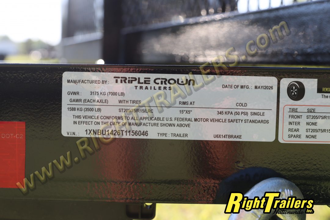 New 2026 6X14 Triple Crown UTILITY TRAILER