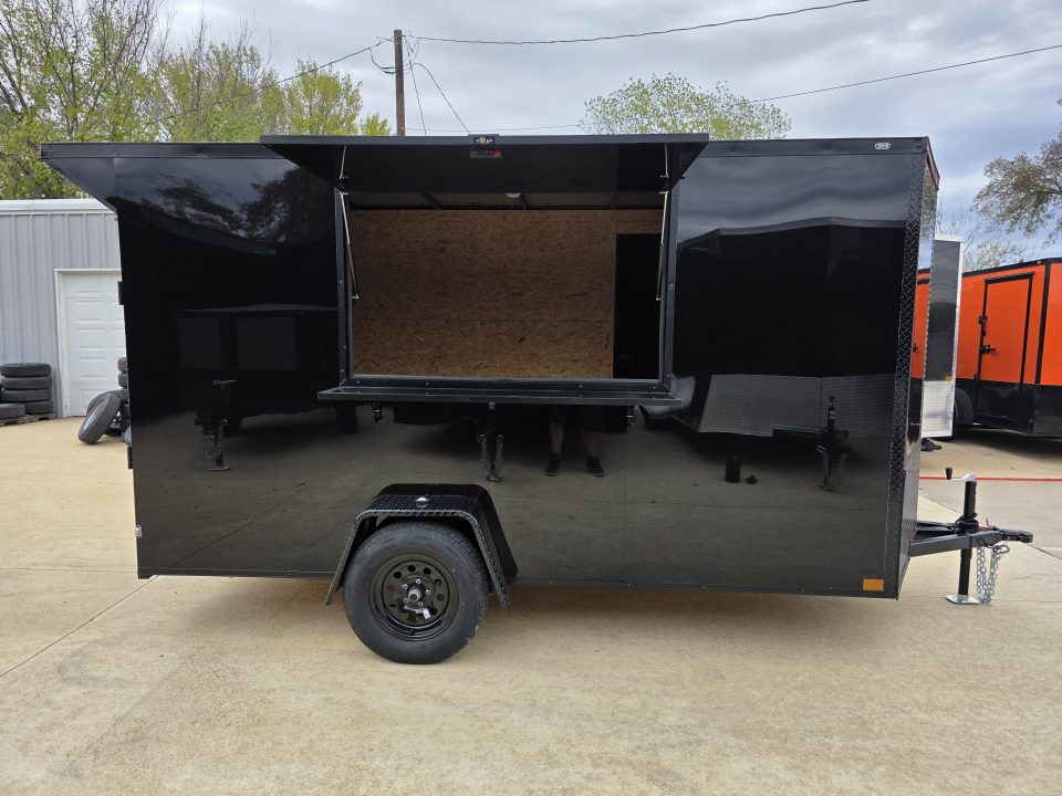New 2026 New 6x12 SA Screwless Vending Enclosed Trailer | Blackout | Spoiler Package | .08 Polycor | 1115