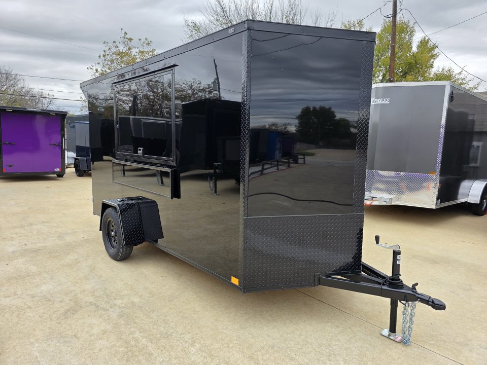 New 2026 New 6x12 SA Screwless Vending Enclosed Trailer | Blackout | Spoiler Package | .08 Polycor | 1115