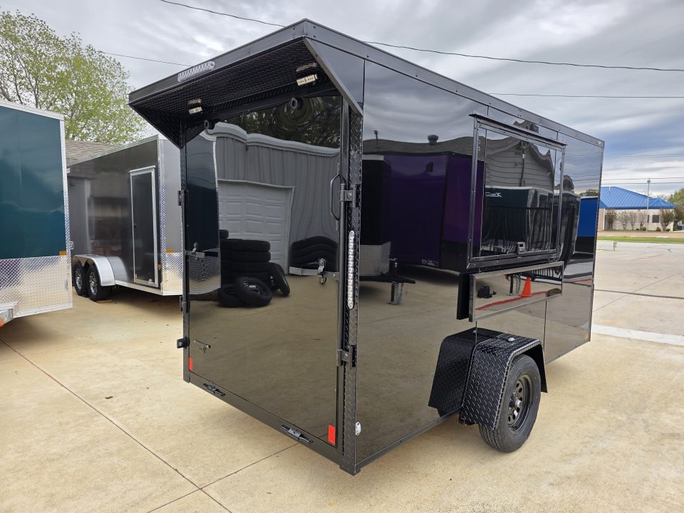 New 2026 New 6x12 SA Screwless Vending Enclosed Trailer | Blackout | Spoiler Package | .08 Polycor | 1115