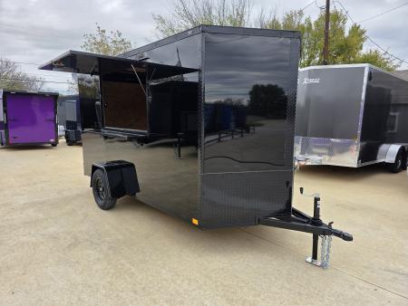 New 2026 New 6x12 SA Screwless Vending Enclosed Trailer | Blackout | Spoiler Package | .08 Polycor | 1115