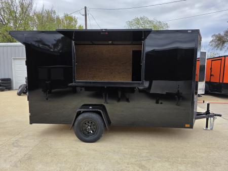 New 2026 New 6x12 SA Screwless Vending Enclosed Trailer | Blackout | Spoiler Package | .08 Polycor | 1115