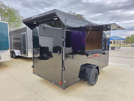 New 2026 New 6x12 SA Screwless Vending Enclosed Trailer | Blackout | Spoiler Package | .08 Polycor | 1115