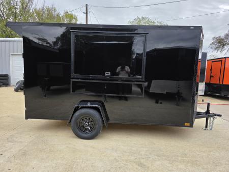 New 2026 New 6x12 SA Screwless Vending Enclosed Trailer | Blackout | Spoiler Package | .08 Polycor | 1115