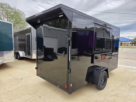 New 2026 New 6x12 SA Screwless Vending Enclosed Trailer | Blackout | Spoiler Package | .08 Polycor | 1115