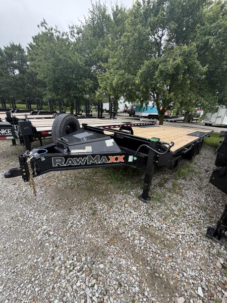 New 2026 RAWMAXX TILT TRAILER DTX22BP14K 102X22 TA DECKOVER (GVW:14000) JET BLACK