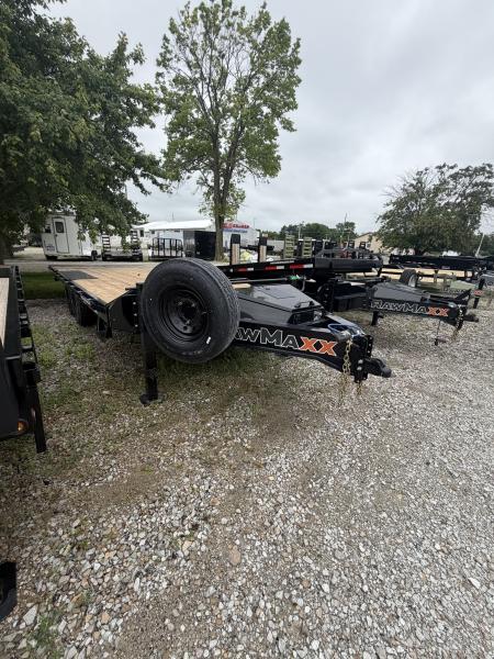 New 2026 RAWMAXX TILT TRAILER DTX22BP14K 102X22 TA DECKOVER (GVW:14000) JET BLACK