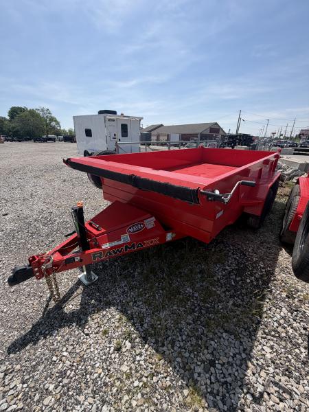 New 2026 RAWMAXX MDX12BP10K Dump Trailer 77x12 TA 19  SIDES (GVW:10000) RUBY RED