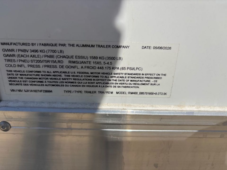 New 2027 ATC RM400_B85701600+0-2T Car / Racing Trailer