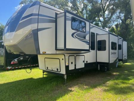 Used 2022 Forest River Sandpiper 38FKOK Fifth Wheel