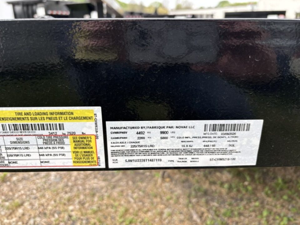 New 2026 Sure-Trac * 7X18-10K * 16+2 * CAR HAULER * D-RINGS * STAKE POCKETS * SETBACK JACK *ST-CHW8218-100 Equipment Trailer