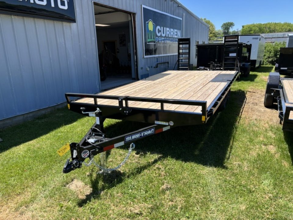 New 2026 Sure-Trac * 8.5X17+3-10K * 6 1/2INCH D-RINGS * 2" CROSSMEMBERS * 5" STEEL CHANNEL FRAME *ST-TDO10220-100 Equipment Trailer