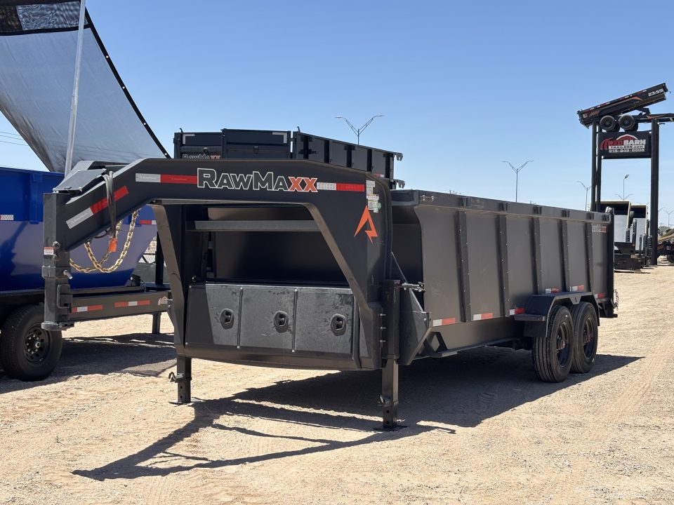 New 2026 RawMaxx LTX - 18' X 83" GOOSENECK 20K DUMP TRAILE Dump Trailer