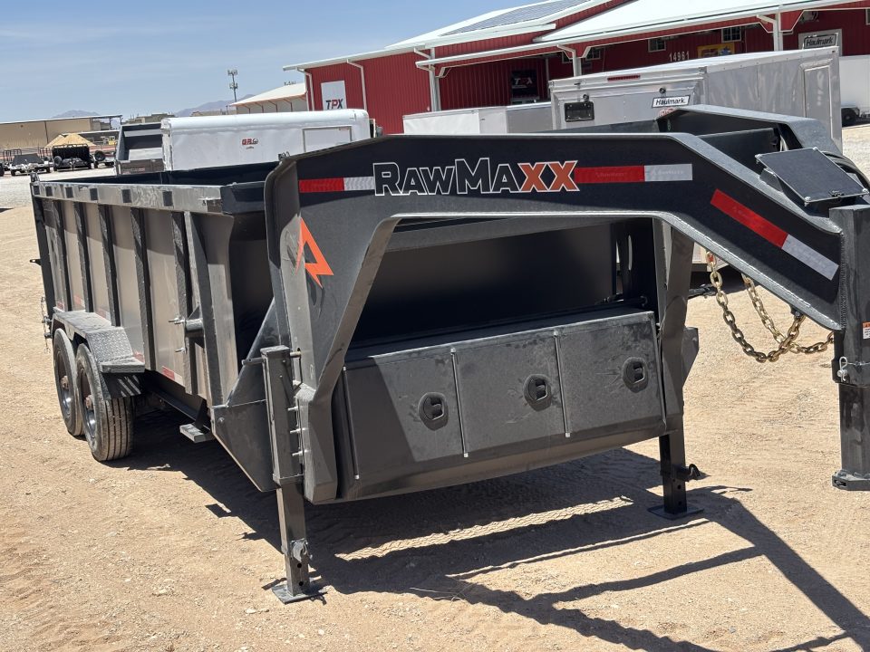 New 2026 RawMaxx LTX - 18' X 83" GOOSENECK 20K DUMP TRAILE Dump Trailer