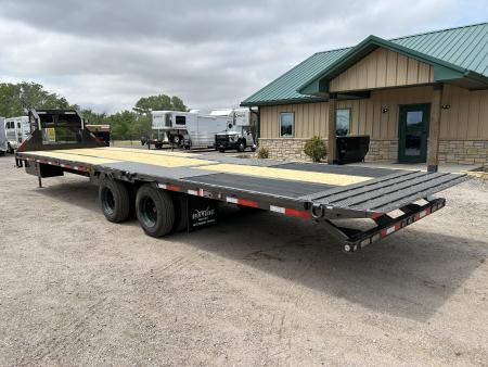 New 2027 MAXX-D YDX 102X32 Flatbed Trailer Hyd Dovetail