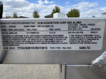 New 2027 Aluma 548S TG 2k Utility Trailer