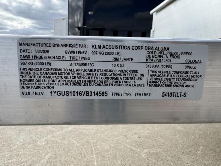 New 2027 Aluma 5410 Tilt S 2k Utility Trailer
