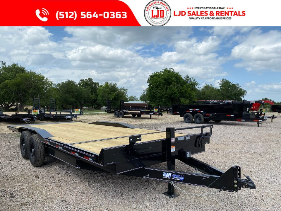 New 2026 AMW - 102" X 22' Drive Over Fender Tilt Trailer - 14K GVWR