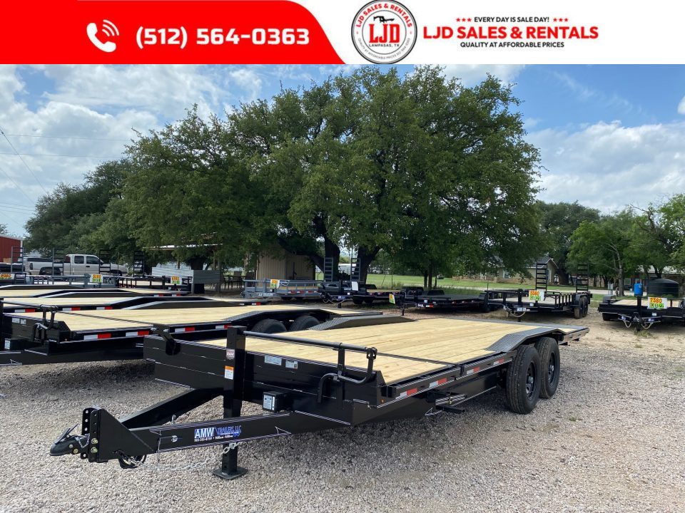 New 2026 AMW - 102" X 22' Drive Over Fender Tilt Trailer - 14K GVWR