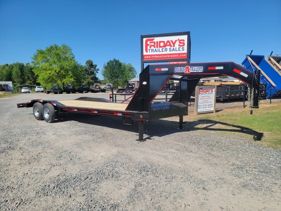 New 2026 Double A 26'x102" Gooseneck Equipment Trailer with Drive Over Fenders Equipment Trailer