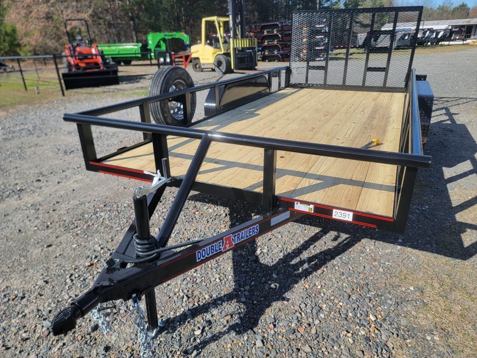 New 2026 Double A 16'x83" Tandem Axle Pipe Top w/ Tailgate Utility Trailer