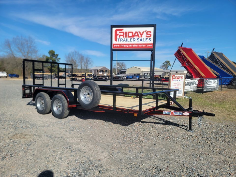 New 2026 Double A 16'x83" Tandem Axle Pipe Top w/ Tailgate Utility Trailer