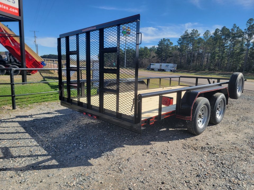 New 2026 Double A 16'x83" Tandem Axle Pipe Top w/ Tailgate Utility Trailer