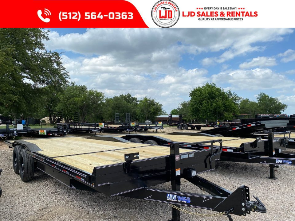New 2026 AMW - 102" X 24' Drive Over Fender Tilt Trailer - 16K GVWR