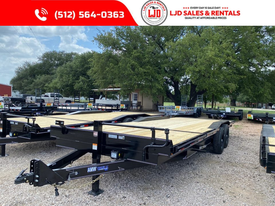 New 2026 AMW - 102" X 24' Drive Over Fender Tilt Trailer - 16K GVWR