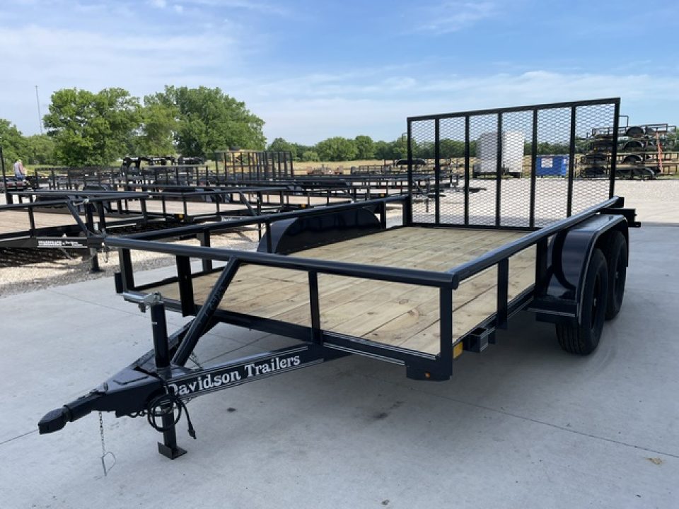 New 2026 DAVIDSON 83X12 TANDEM AXLE UTILITY PIPE TOP W/4' GATE