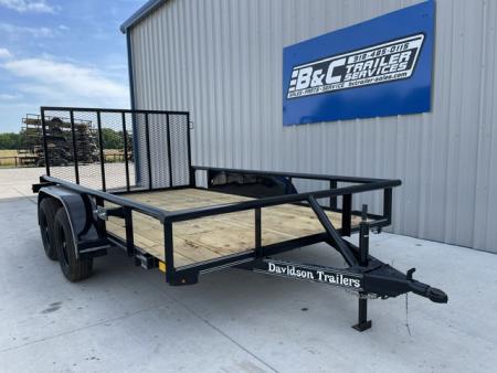 New 2026 DAVIDSON 83X12 TANDEM AXLE UTILITY PIPE TOP W/4' GATE