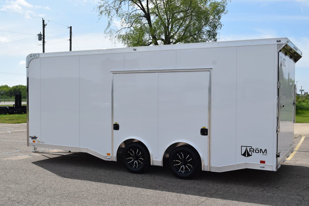 New ATC 8.5x20' ROM 400 CAR HAULER w/ PREMIUM ESCAPE DOOR