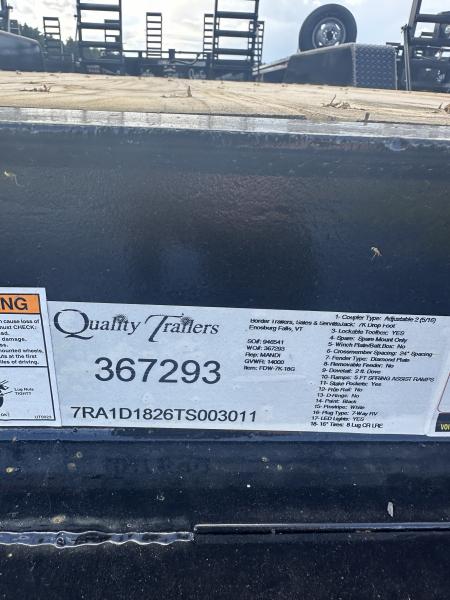 New 2026 Quality Trailers Gen-DW Equipment Trailer