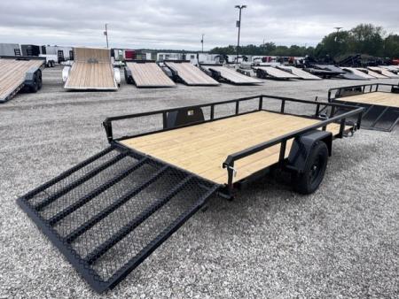 New 2026 H&H 76x12 Rail Side Utility Trailer, 3K Idler