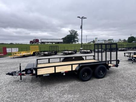 New 2026 H&H 82x14 Rail Side Utility Trailer, 7K Tandem