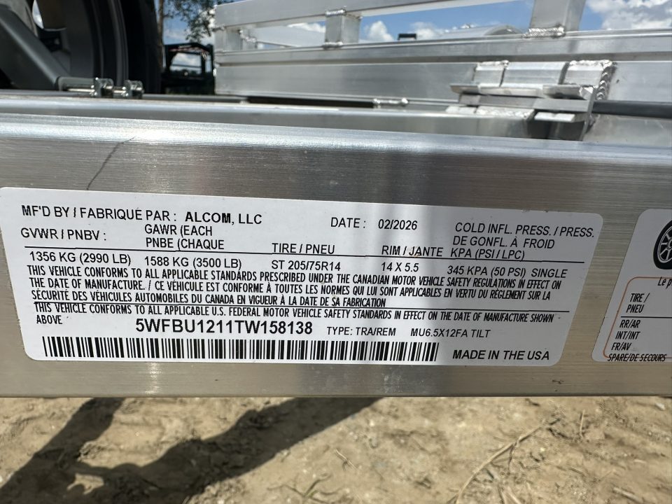 New 2026 Mission MU6.5X12FA TILT Car Hauler
