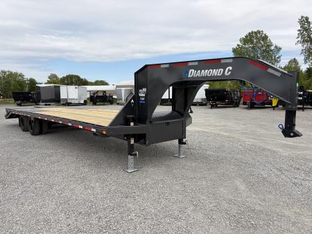 New 2026 Diamond C Trailers FMAX210L32X102MR (27' + 5' X 102") 25K Max Ramp Flatbed Trailer