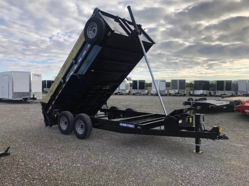 New 2026 Sure-Trac 82"x14 14K Low Pro Telescopic Loaded Dump Trailer