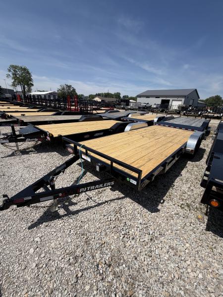 New 2027 PJ Trailer Carhauler C5202 83x20 TA Dovetail w/ Slide In Ramps (GVW:7000) BLACK
