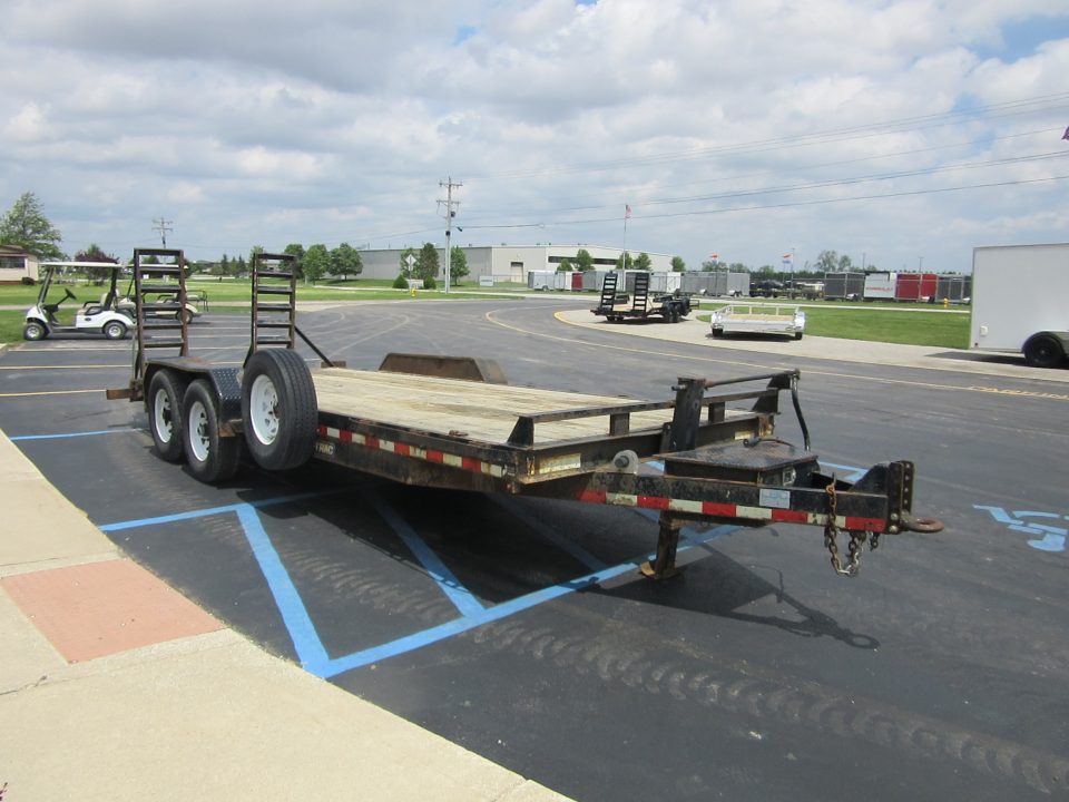 Used 2018 Sure-Trac 7 x 20 (18+2) ST8120IT-B-140 Equipment Trailer 14K / Spare Tire / Tool Box