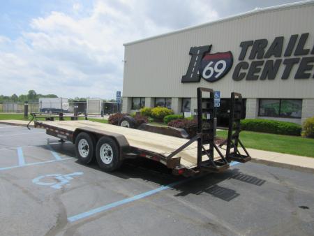 Used 2018 Sure-Trac 7 x 20 (18+2) ST8120IT-B-140 Equipment Trailer 14K / Spare Tire / Tool Box