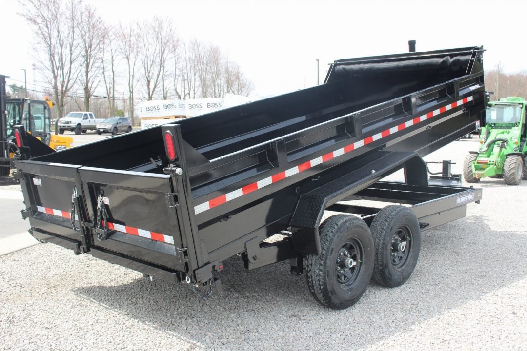New 2026 Sure-Trac 7' x 16' HD Low Profile Telescopic Lift Hydraulic Dump Trailer - 14000# GVW